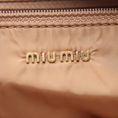 SOFTY チェーンショルダーバッグ チェーントートバッグ レザー ベージュ ミュウミュウ バッグ miu miu