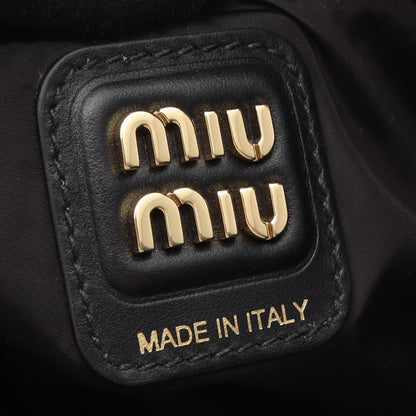ホーボー ショルダーバッグ トートバッグ レザー ブラック ミュウミュウ バッグ miu miu