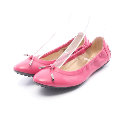 トップ バレエシューズ リボン レザー ピンク トッズ シューズ TOD'S
