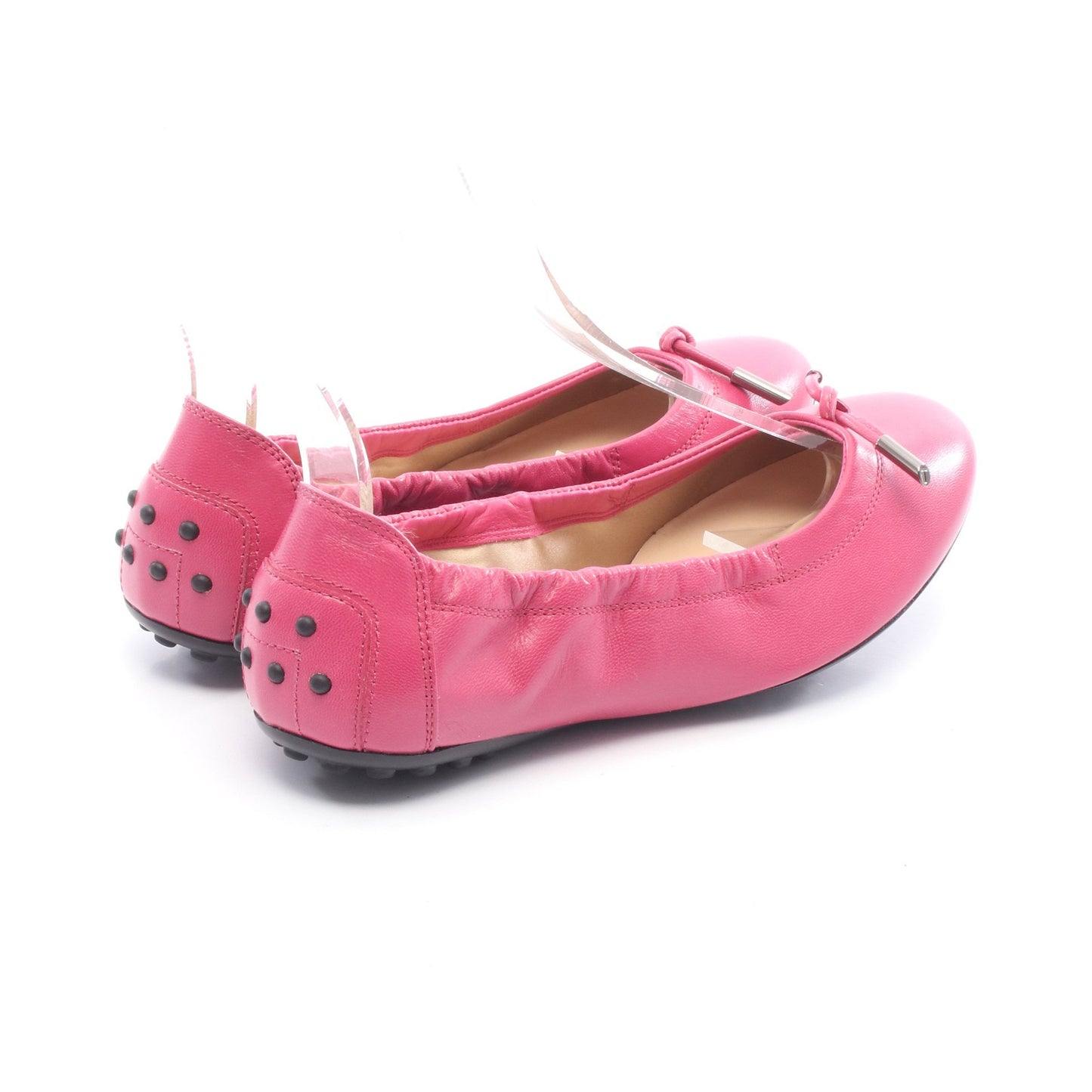 トップ バレエシューズ リボン レザー ピンク トッズ シューズ TOD'S