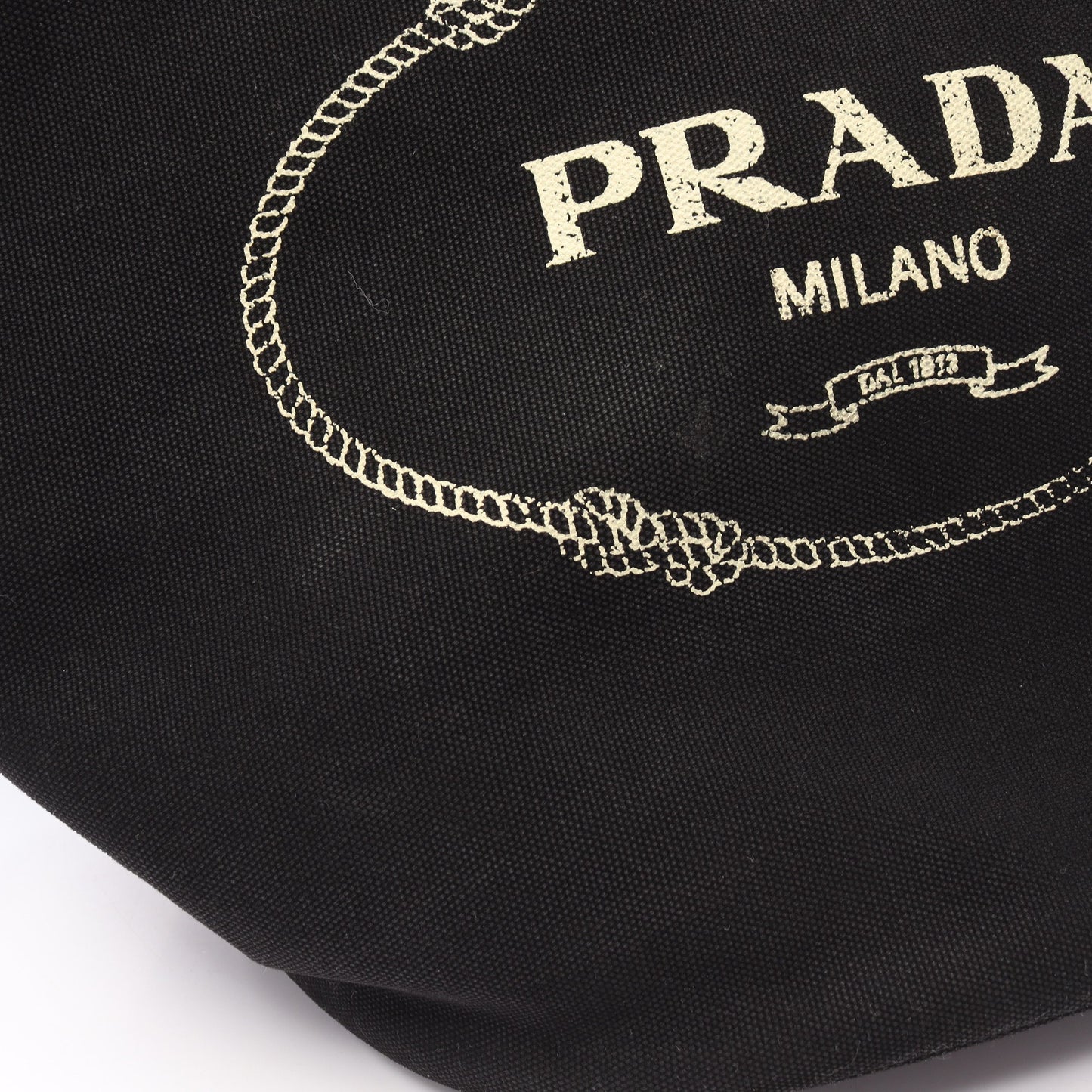 CANAPA カナパ ハンドバッグ キャンバス ブラック 2WAY プラダ バッグ PRADA