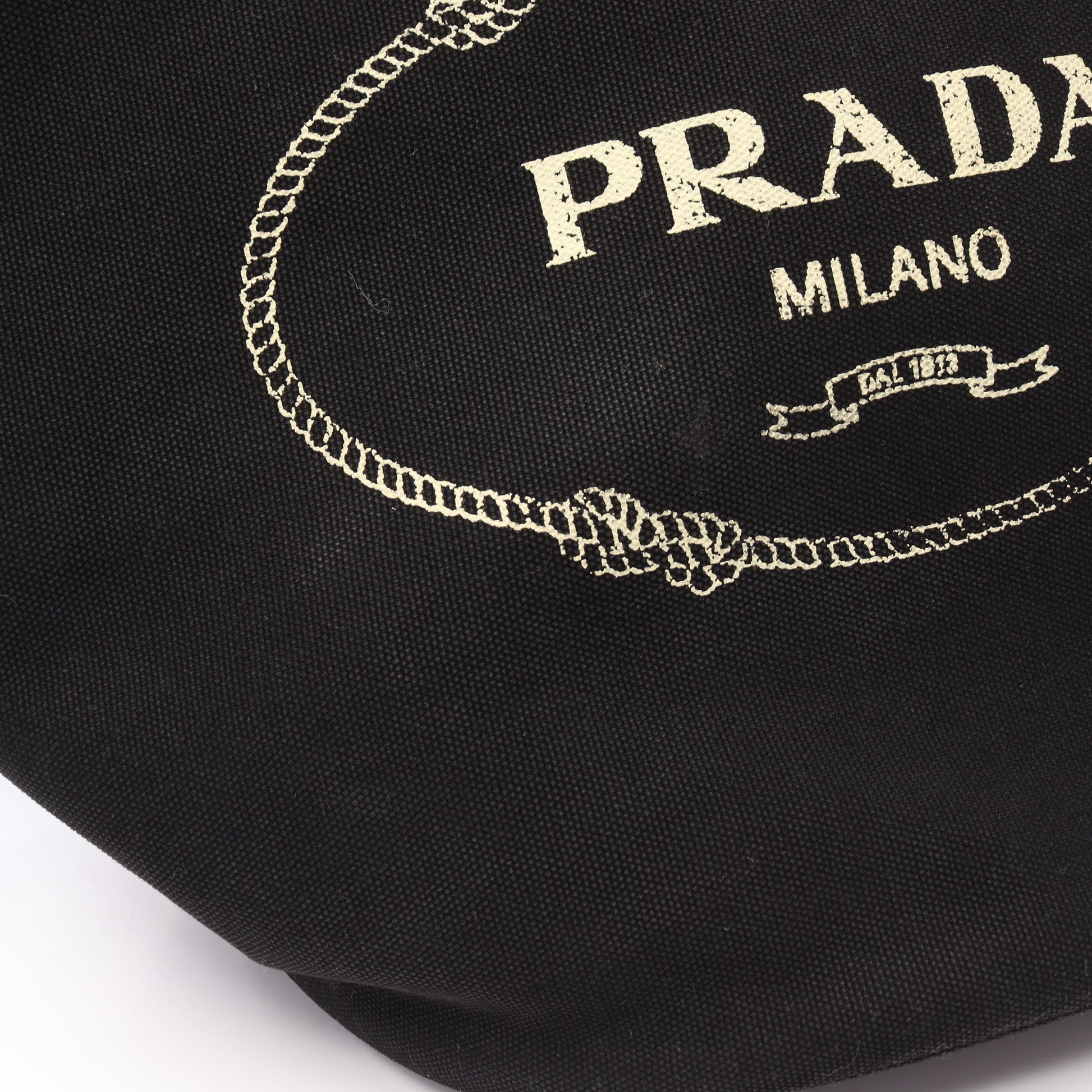 CANAPA カナパ ハンドバッグ キャンバス ブラック 2WAY プラダ バッグ PRADA