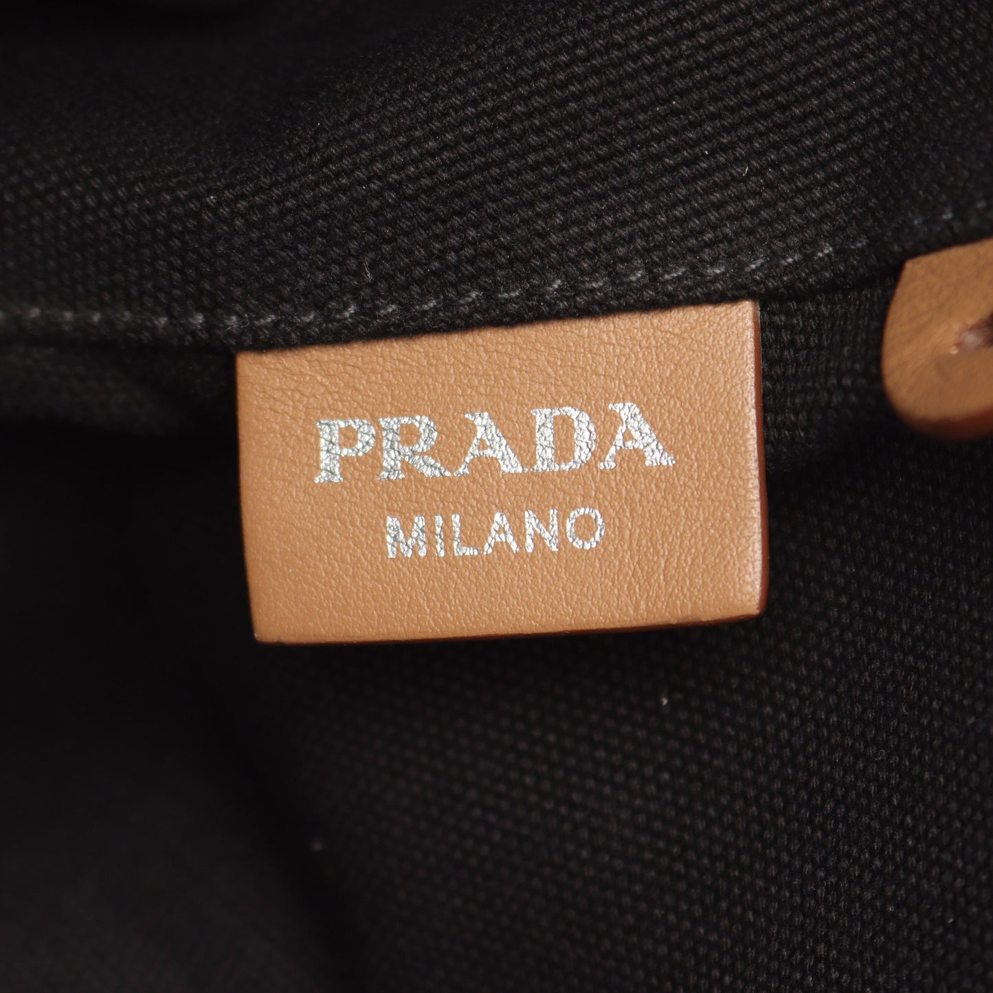 CANAPA カナパ ハンドバッグ キャンバス ブラック 2WAY プラダ バッグ PRADA