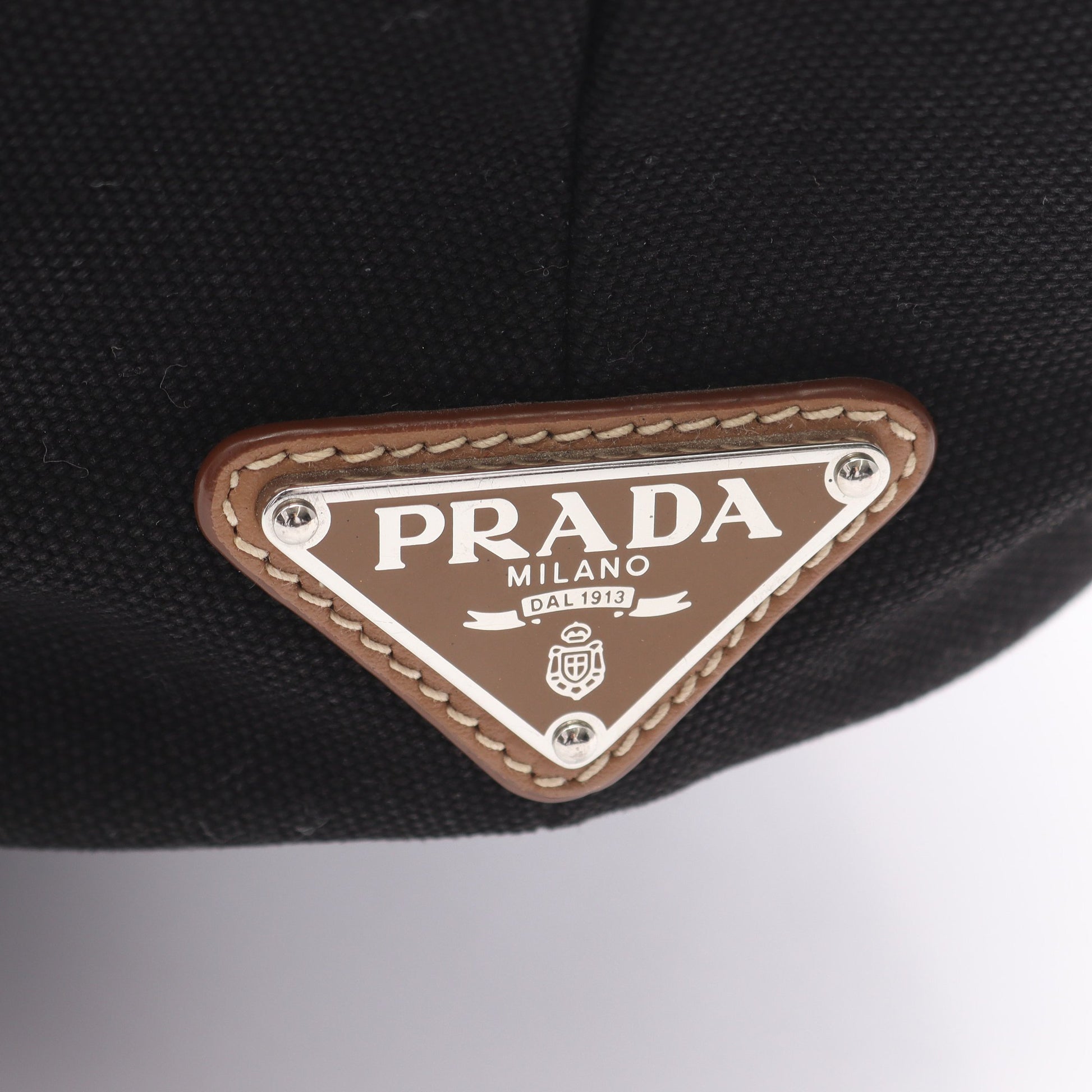 CANAPA カナパ ハンドバッグ キャンバス ブラック 2WAY プラダ バッグ PRADA