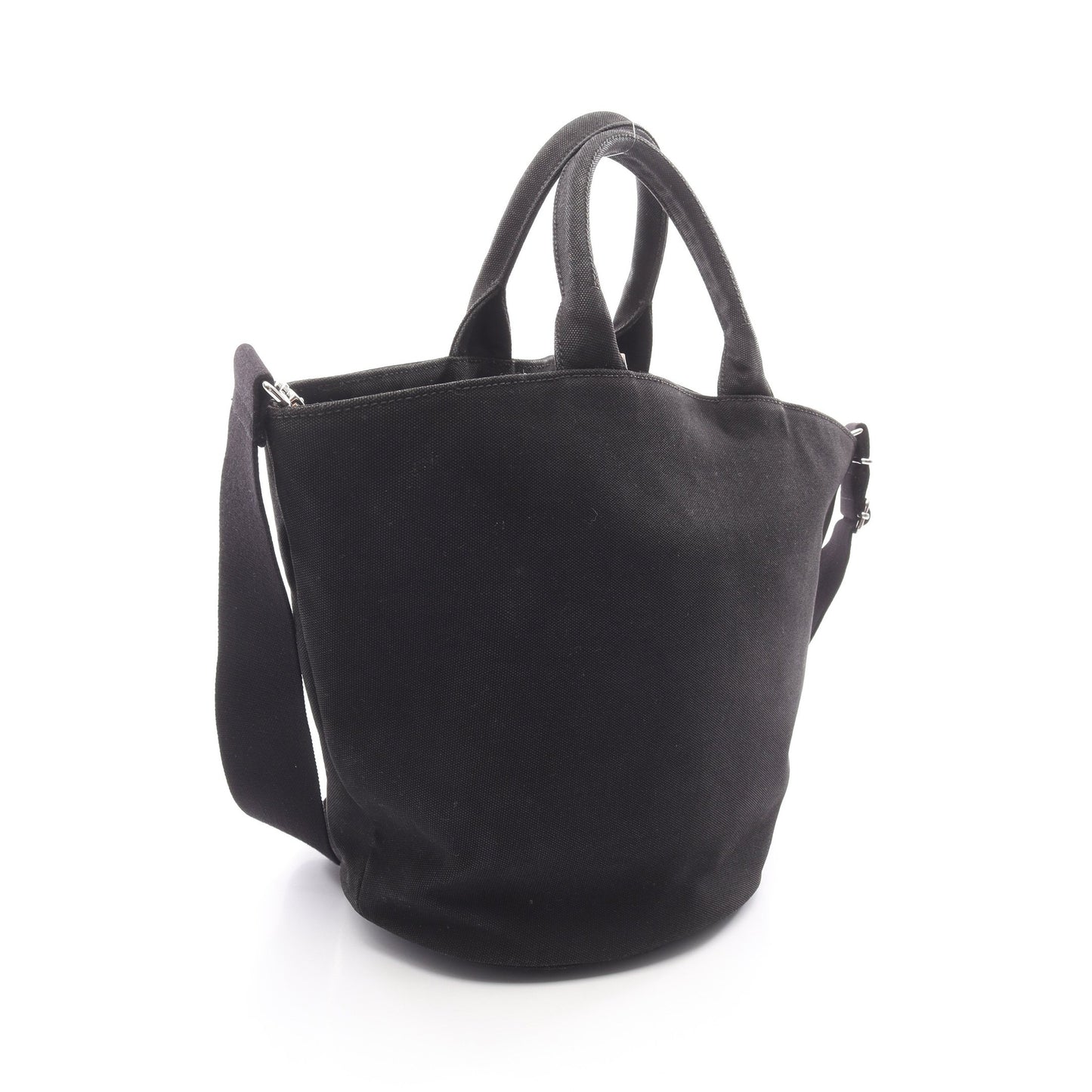 CANAPA カナパ ハンドバッグ キャンバス ブラック 2WAY プラダ バッグ PRADA