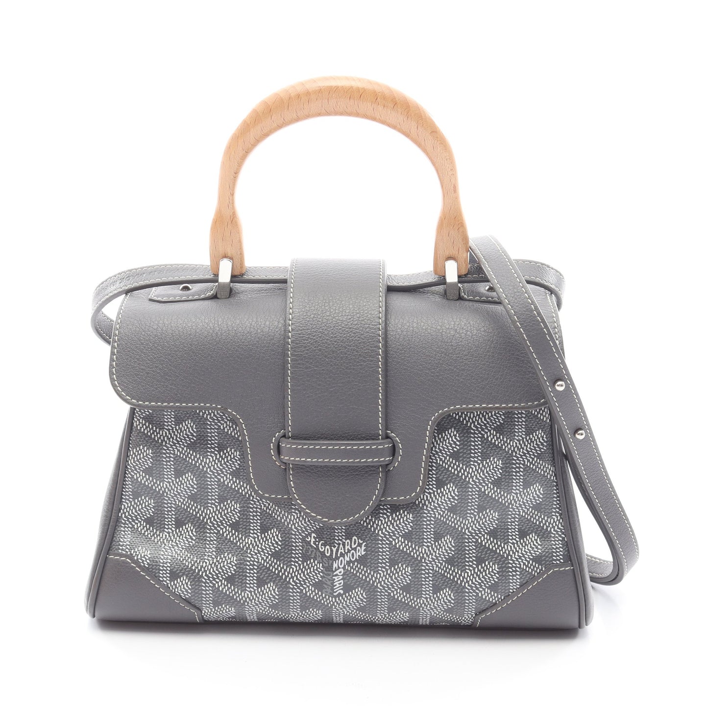サイゴン ミニ ハンドバッグ コーティングキャンバス レザー グレー マルチカラー 2WAY ゴヤール バッグ GOYARD