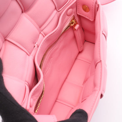 パデット カセット イントレチャート ショルダーバッグ レザー ピンク ボッテガヴェネタ バッグ BOTTEGA VENETA