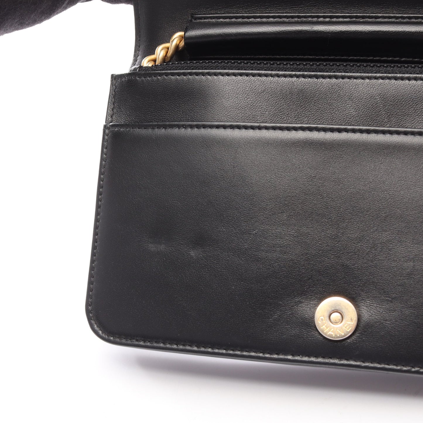 ボーイシャネル マトラッセ チェーンウォレット ラムスキン ブラック ゴールド金具 シャネル バッグ CHANEL