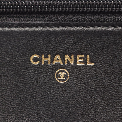 ボーイシャネル マトラッセ チェーンウォレット ラムスキン ブラック ゴールド金具 シャネル バッグ CHANEL