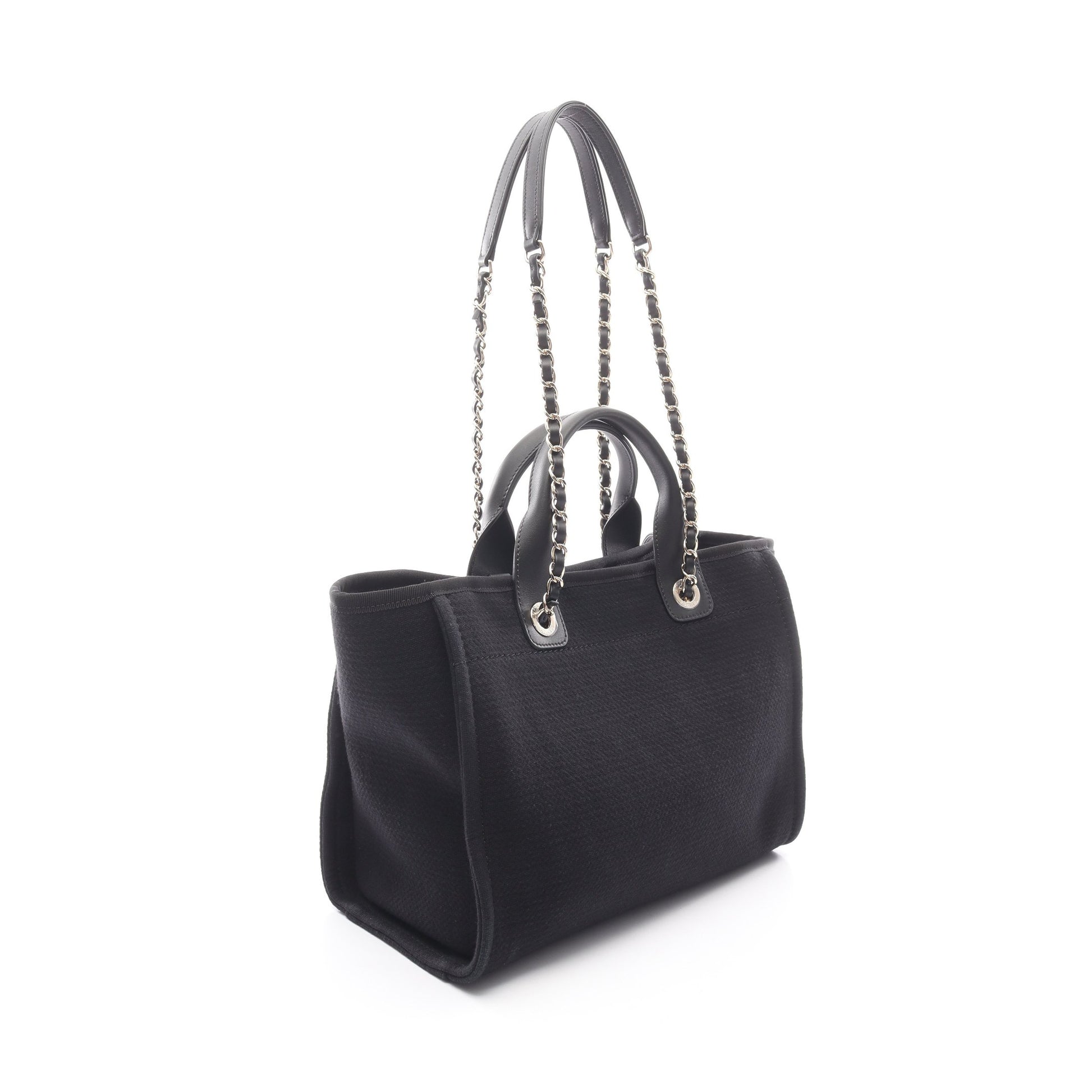 ドーヴィルMM チェーンショルダーバッグ ファブリック レザー ブラック ゴールド金具 2WAY シャネル バッグ CHANEL