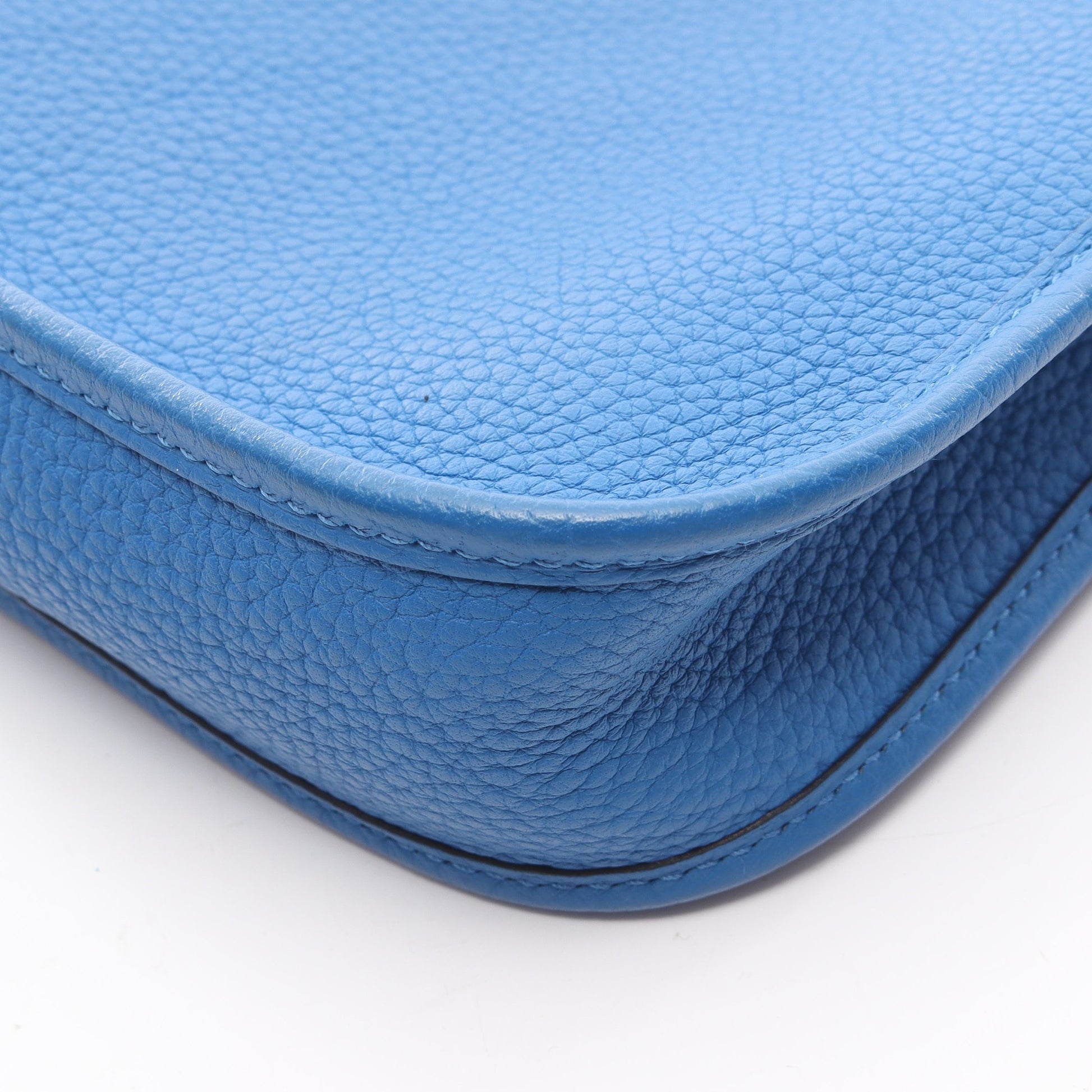 エヴリンアマゾンTPM ブルーフランス ショルダーバッグ トリヨンクレマンス ブルー シルバー金具 U刻印 エルメス バッグ HERMES