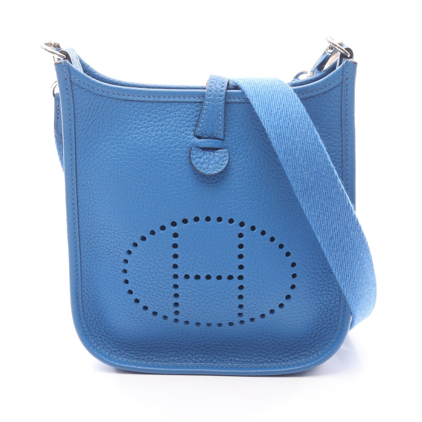 エヴリンアマゾンTPM ブルーフランス ショルダーバッグ トリヨンクレマンス ブルー シルバー金具 U刻印 エルメス バッグ HERMES
