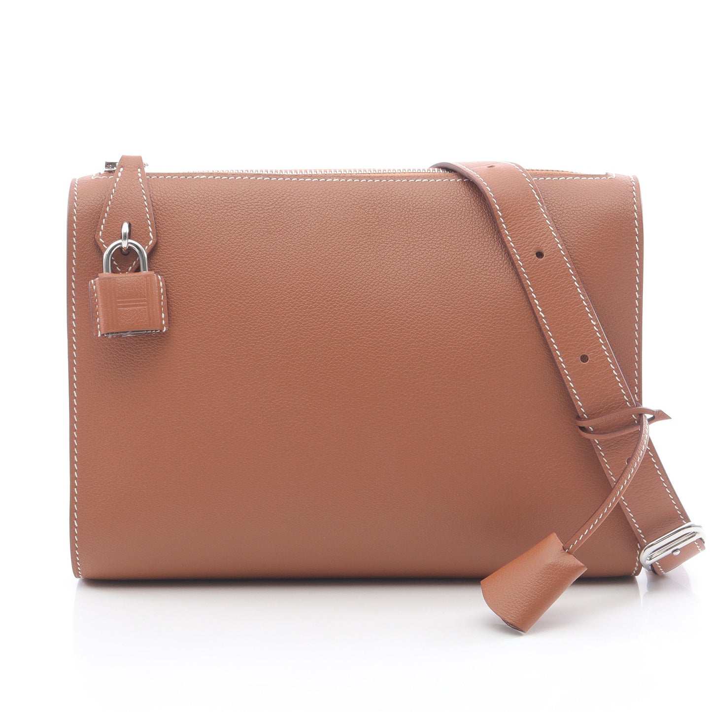 ボリトル ゴールド クラッチバッグ エバーカラー ブラウン シルバー金具 2WAY W刻印 エルメス バッグ HERMES