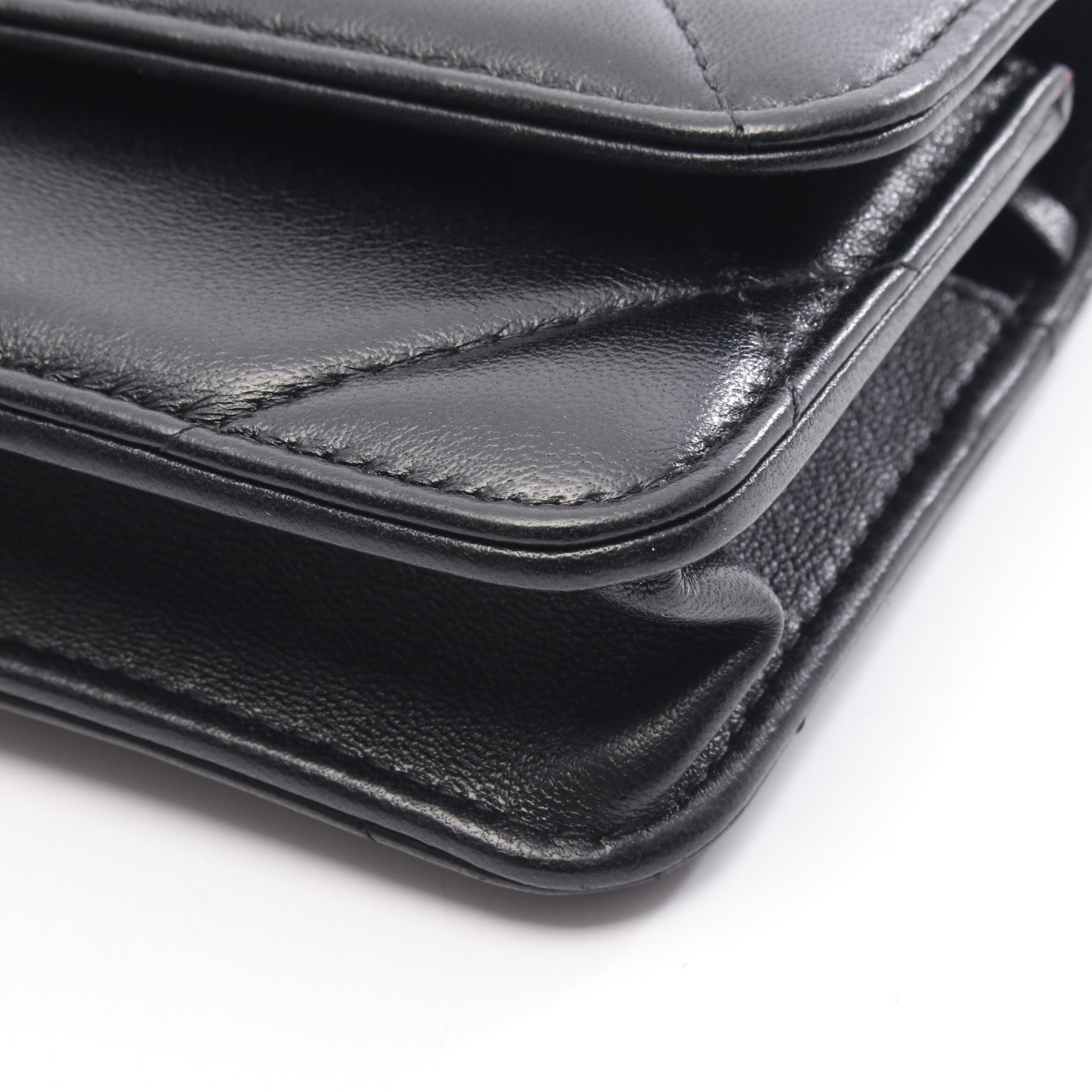 CHANEL19 チェーンショルダーバッグ レザー ブラック コンビ金具 シャネル バッグ CHANEL