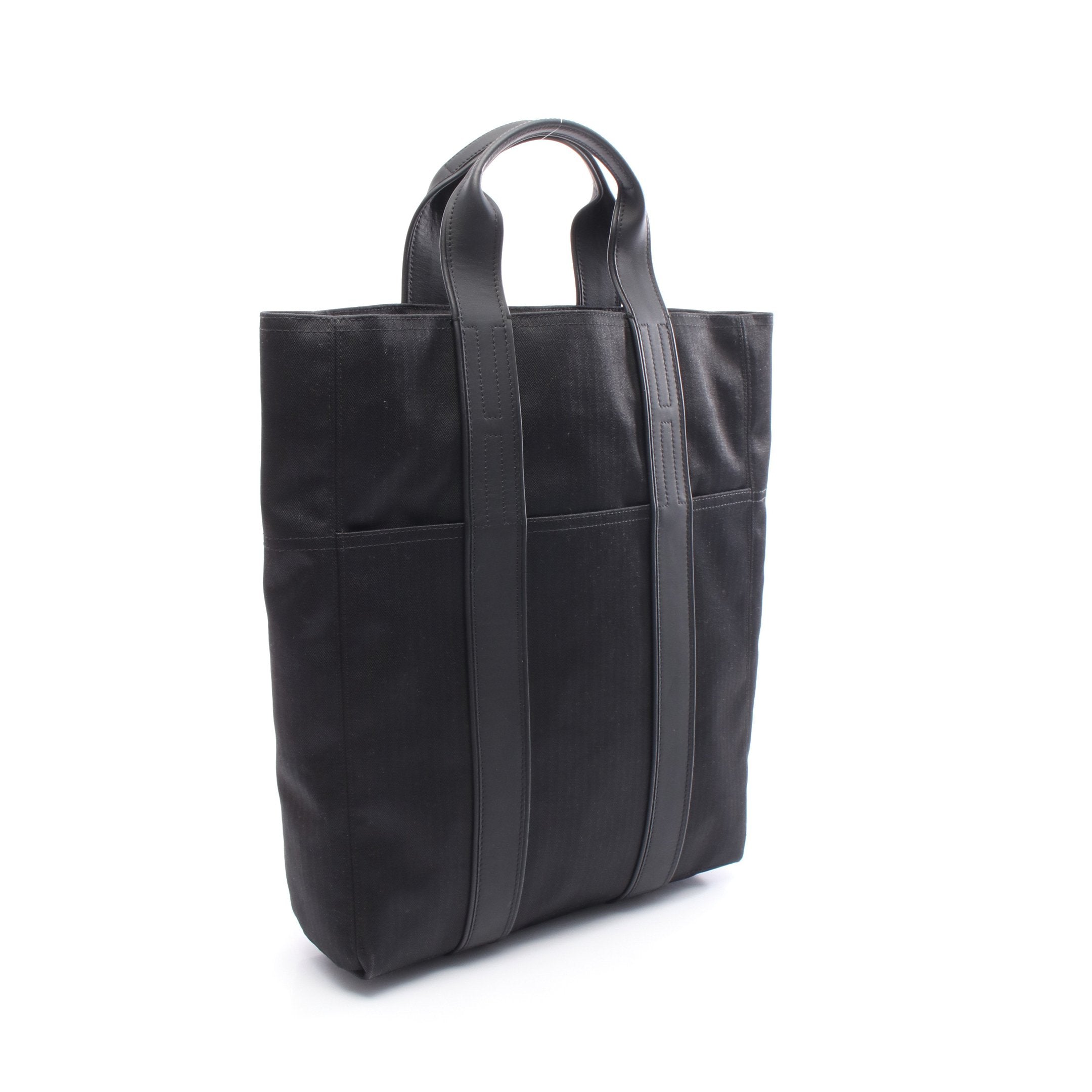 【美品】エルメス　アカプルコ トートバッグ　ハンドバッグ ブラック HERMES エルメス アカプルコPM トートバッグ 黒 ナイロン レザー