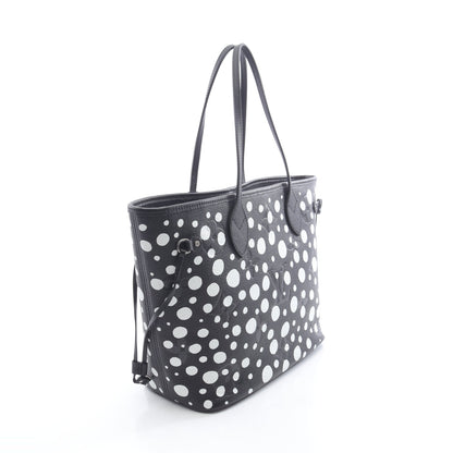 LOUIS VUITTON × yayoi kusama ネヴァーフルMM モノグラムアンプラント インフィニティドット ショルダーバッグ トートバッグ レザー ブラック ホワイト ルイヴィトン バッグ LOUIS VUITTON
