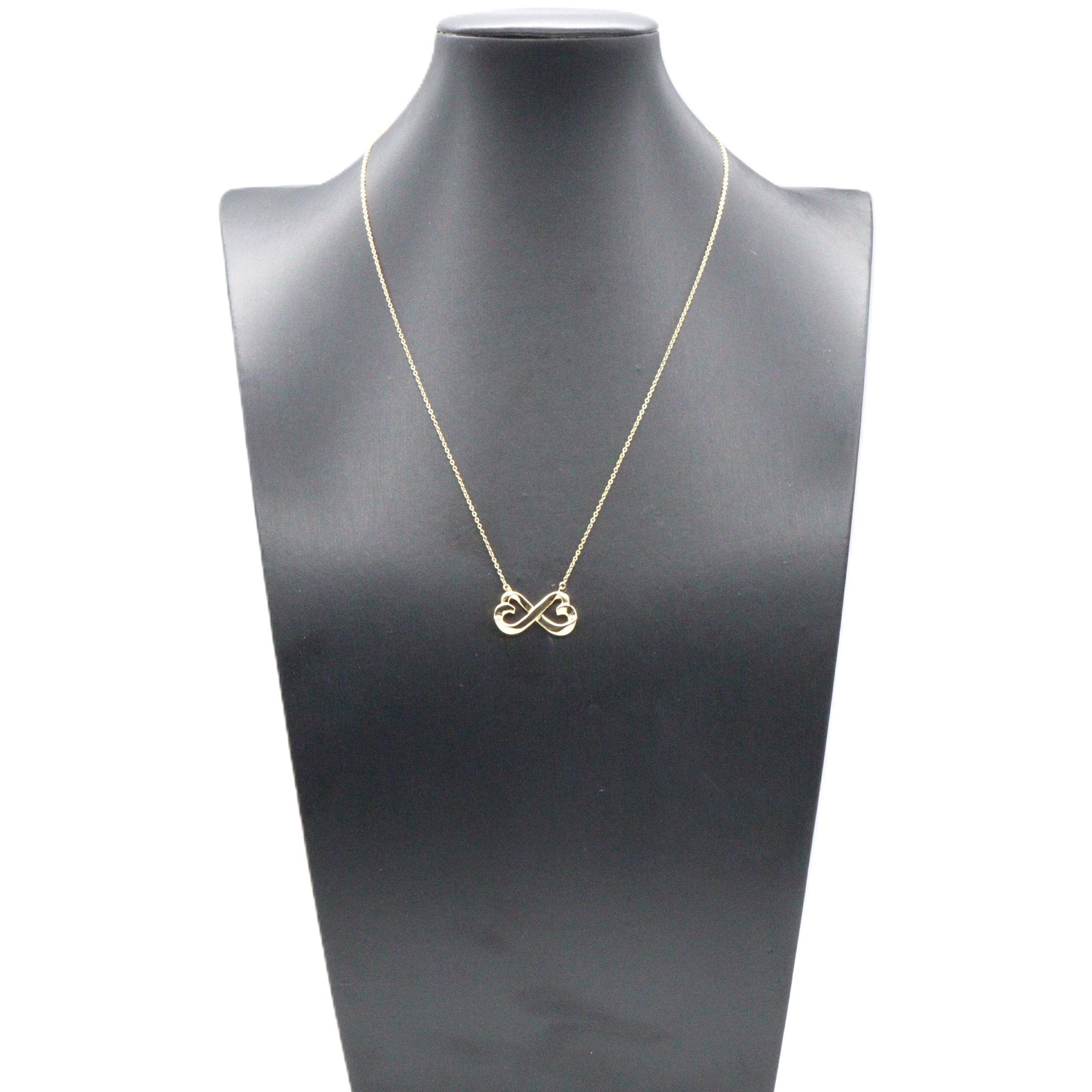 ダブルラビングハート ネックレス ネックレス K18YG イエローゴールド