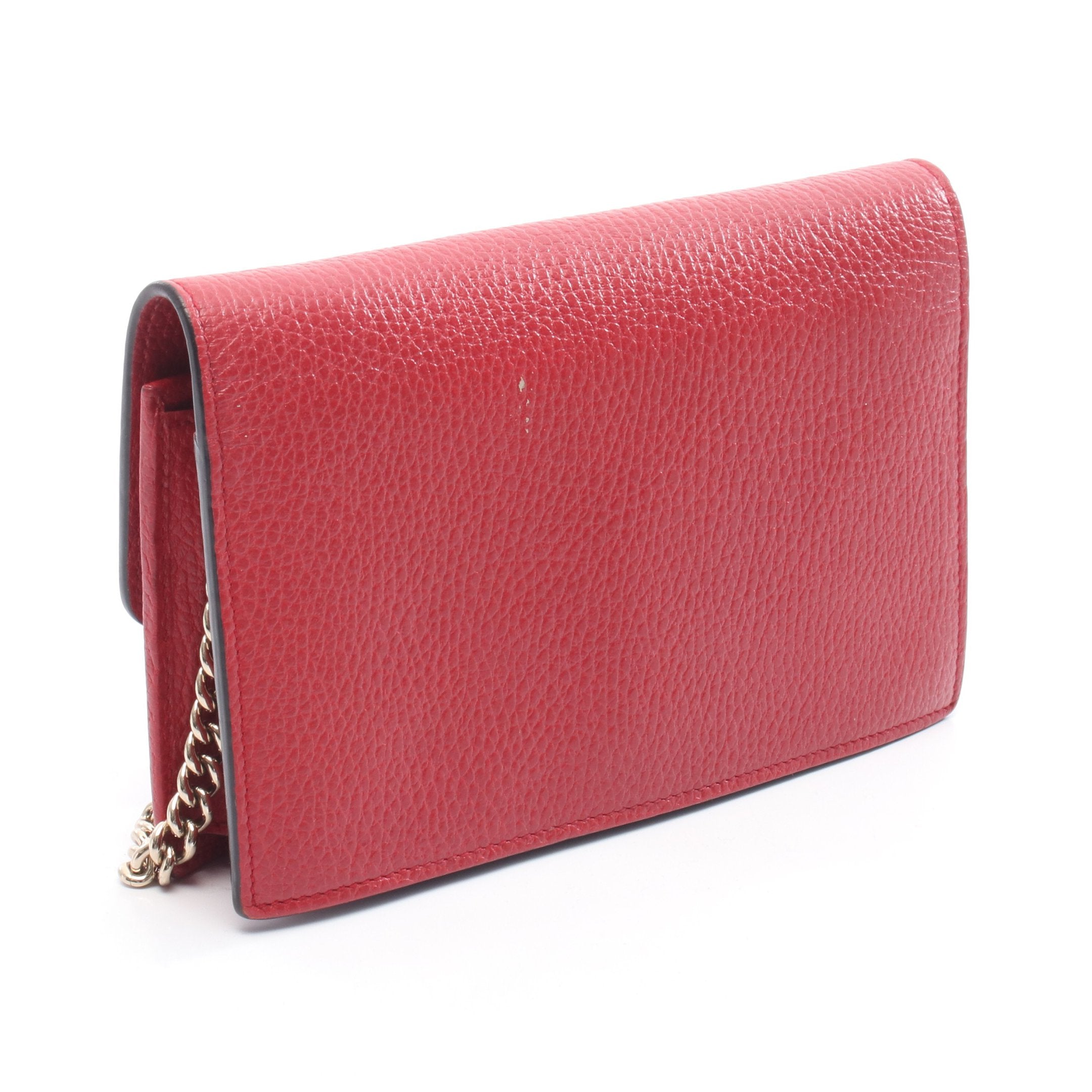 インターロッキングG チェーンウォレット レザー レッド グッチ – RECLO