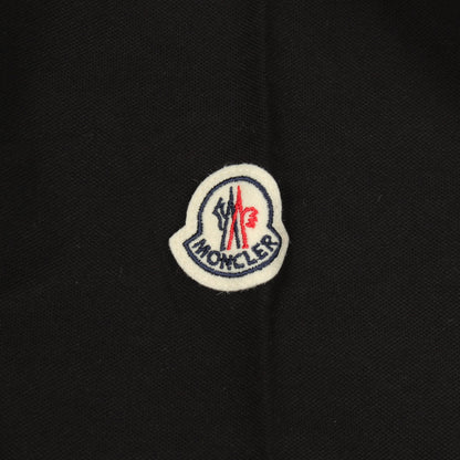 ポロシャツ 半袖 ロゴワッペン コットン ブラック モンクレール トップス MONCLER