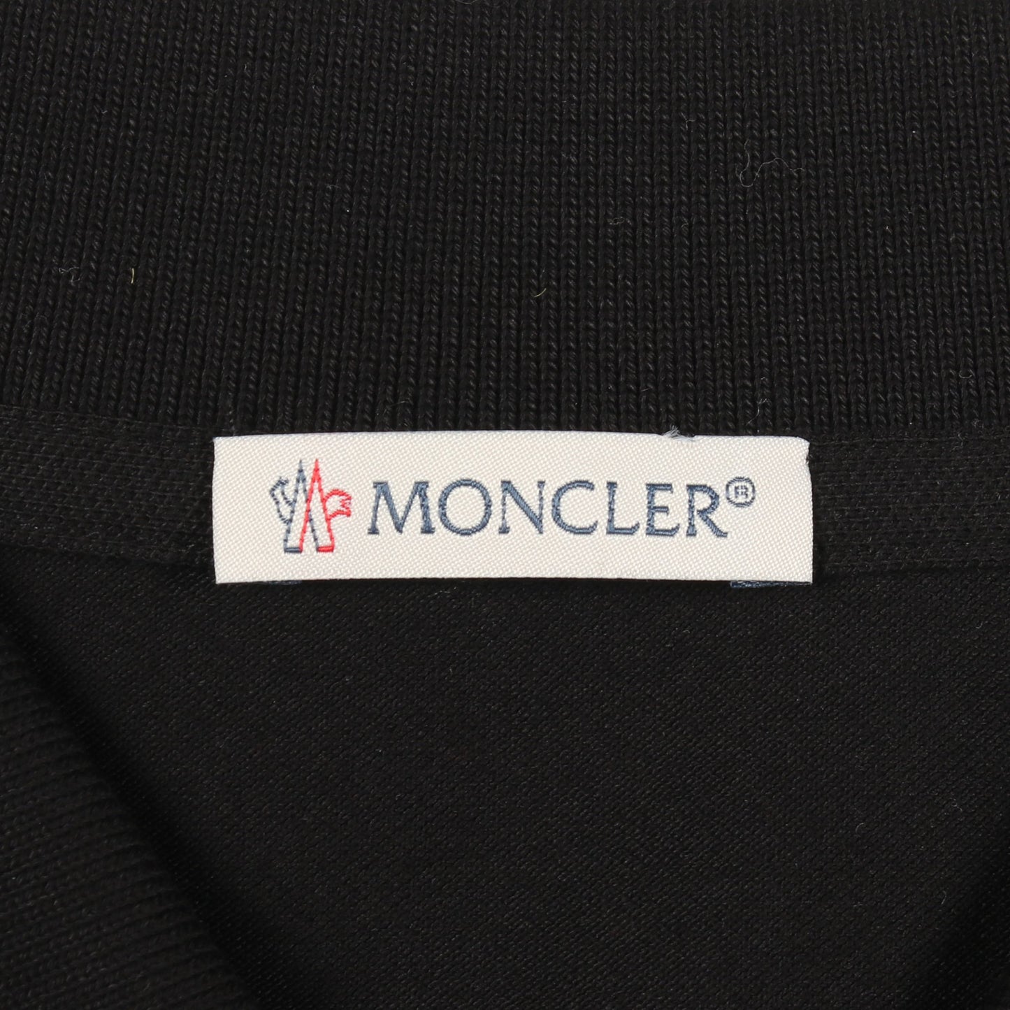 ポロシャツ 半袖 ロゴワッペン コットン ブラック モンクレール トップス MONCLER
