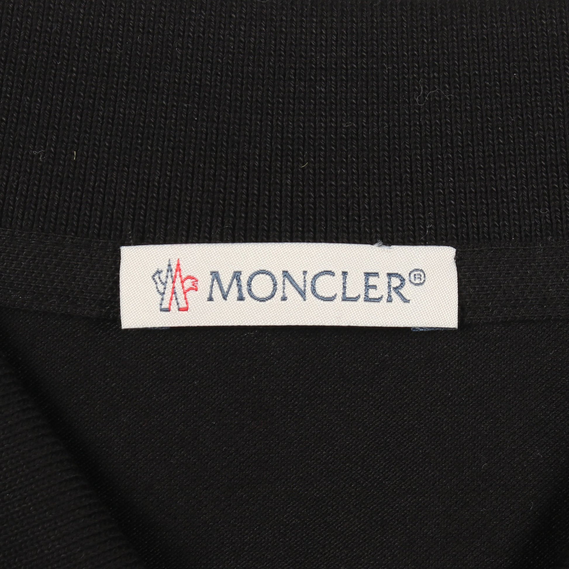 ポロシャツ 半袖 ロゴワッペン コットン ブラック モンクレール トップス MONCLER