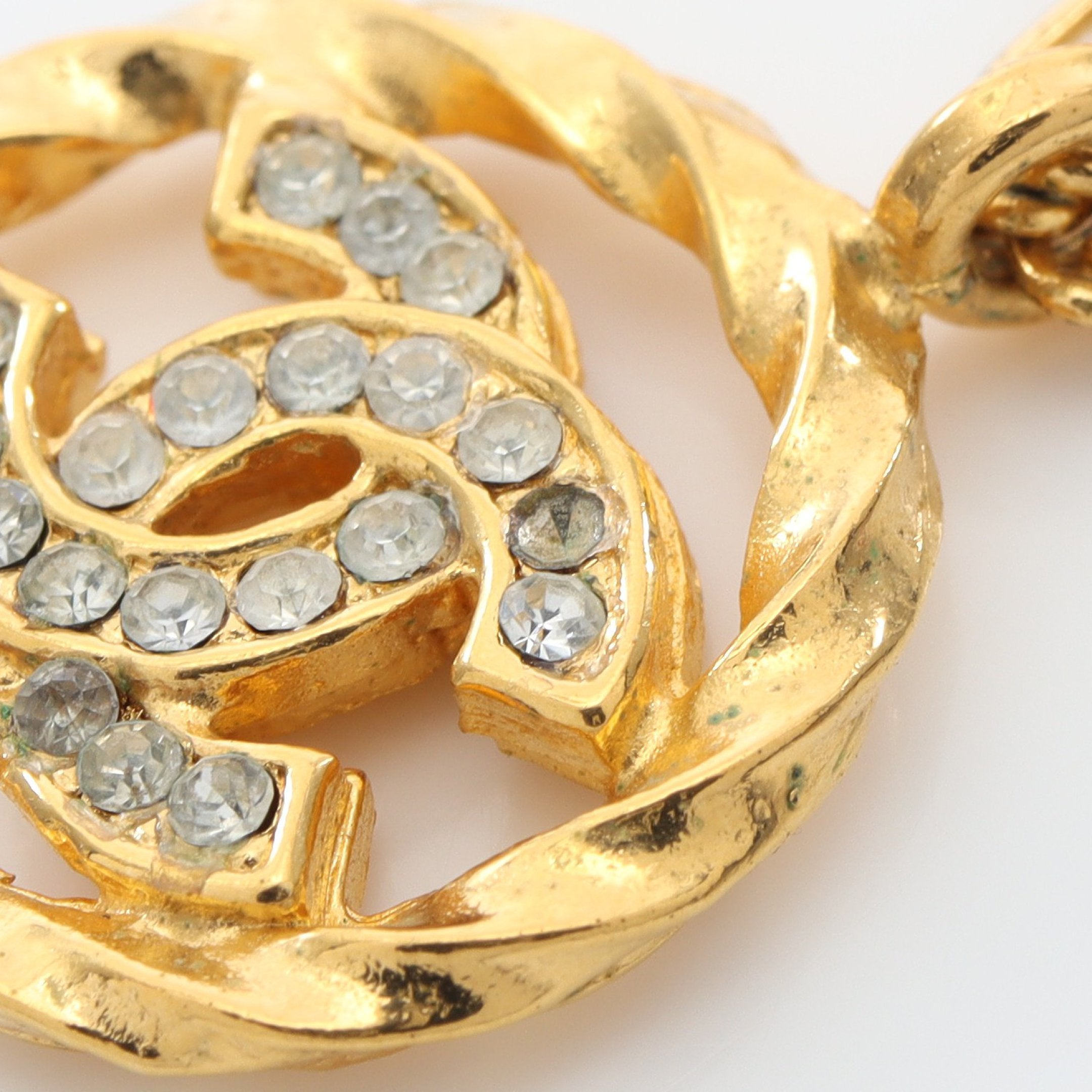 ココマーク ネックレス GP ラインストーン ゴールド クリア