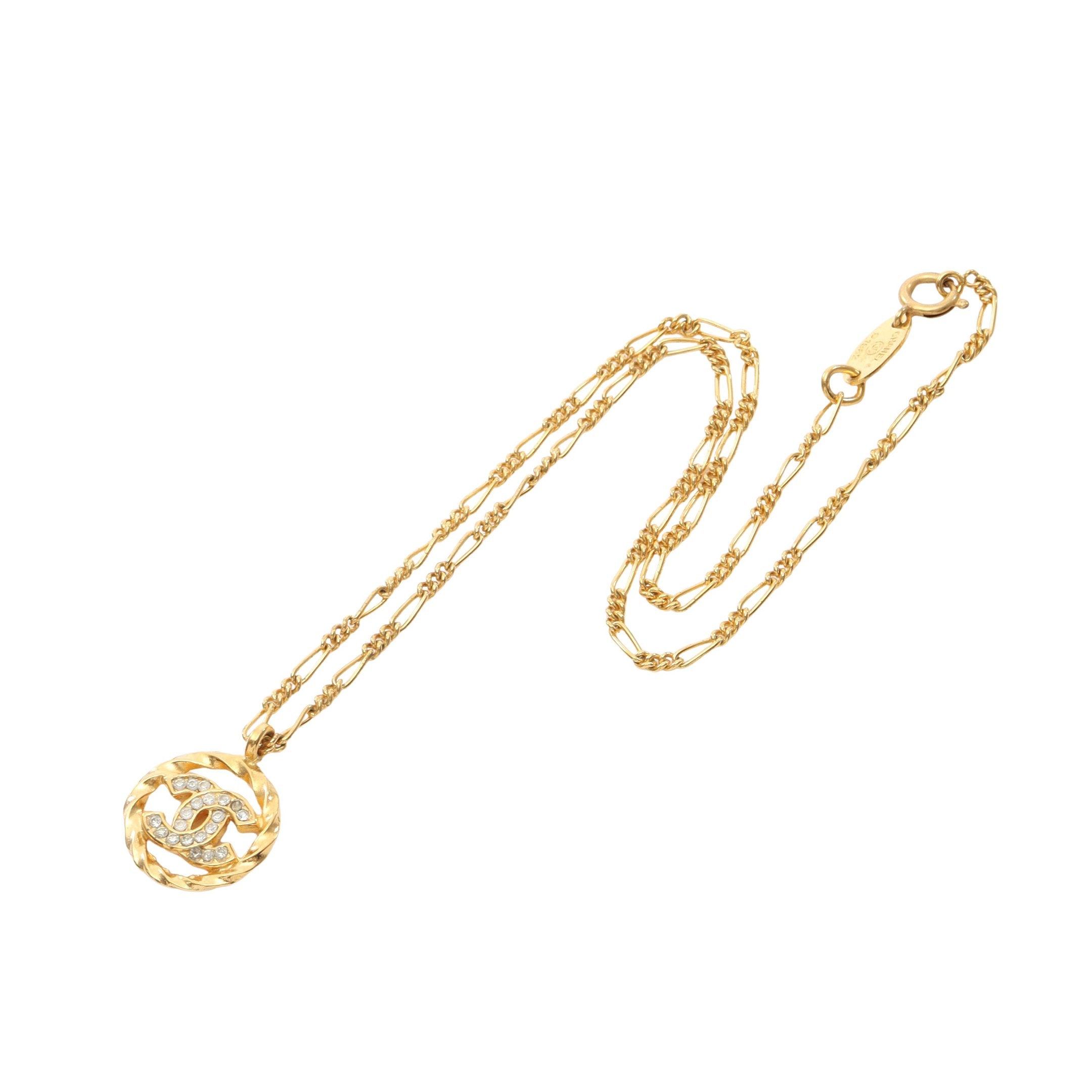 ココマーク ネックレス GP ラインストーン ゴールド クリア