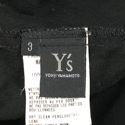 ブラウス 長袖 シャーリング ウール ブラック ワイズ トップス Y's