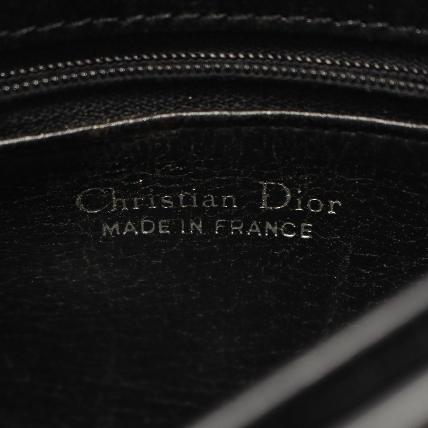 ショルダーバッグ レザー ブラック ロゴ クリスチャンディオール バッグ Christian Dior