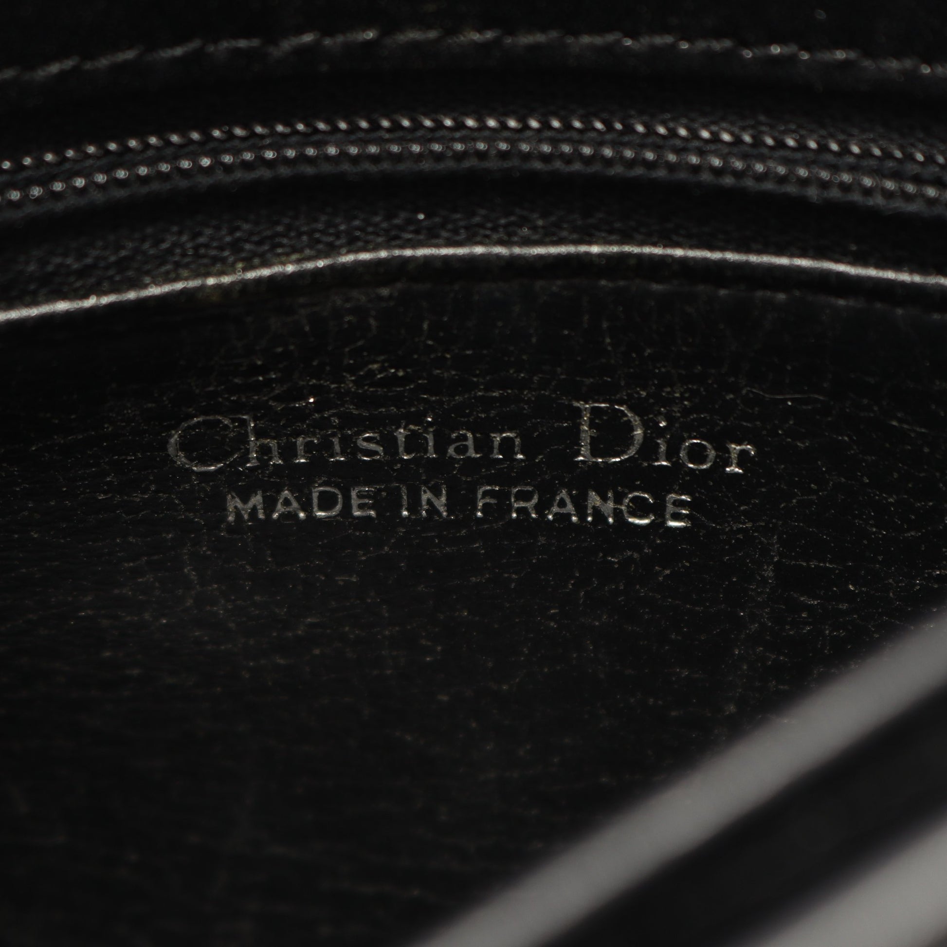 ショルダーバッグ レザー ブラック ロゴ クリスチャンディオール バッグ Christian Dior