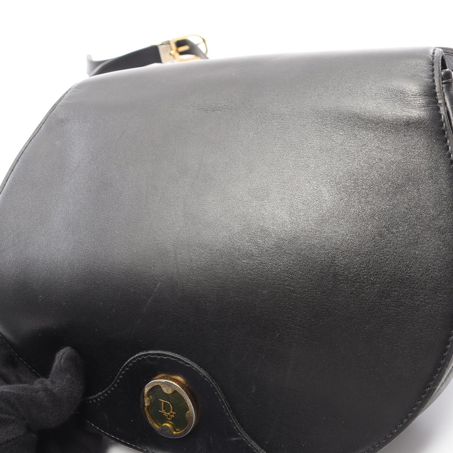 ショルダーバッグ レザー ブラック ロゴ クリスチャンディオール バッグ Christian Dior