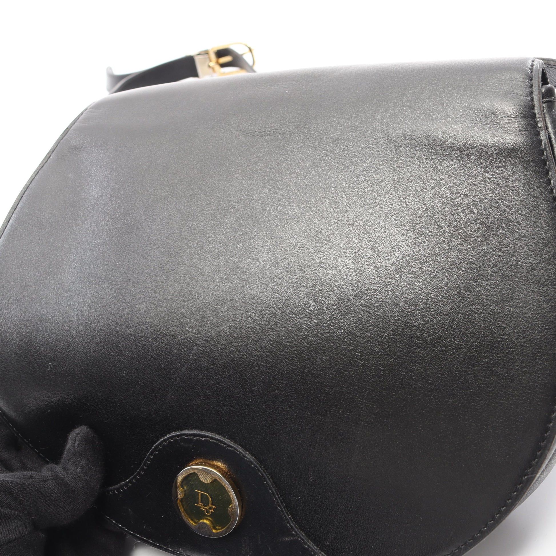 ショルダーバッグ レザー ブラック ロゴ クリスチャンディオール バッグ Christian Dior