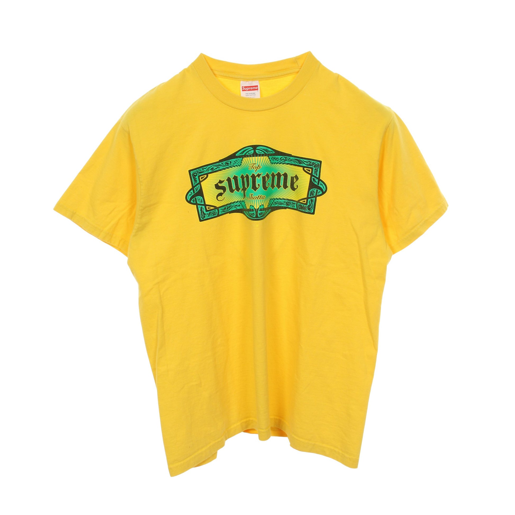 Top Shotta Tee 半袖Tシャツ クルーネック コットン イエロー シュプリーム トップス Supreme