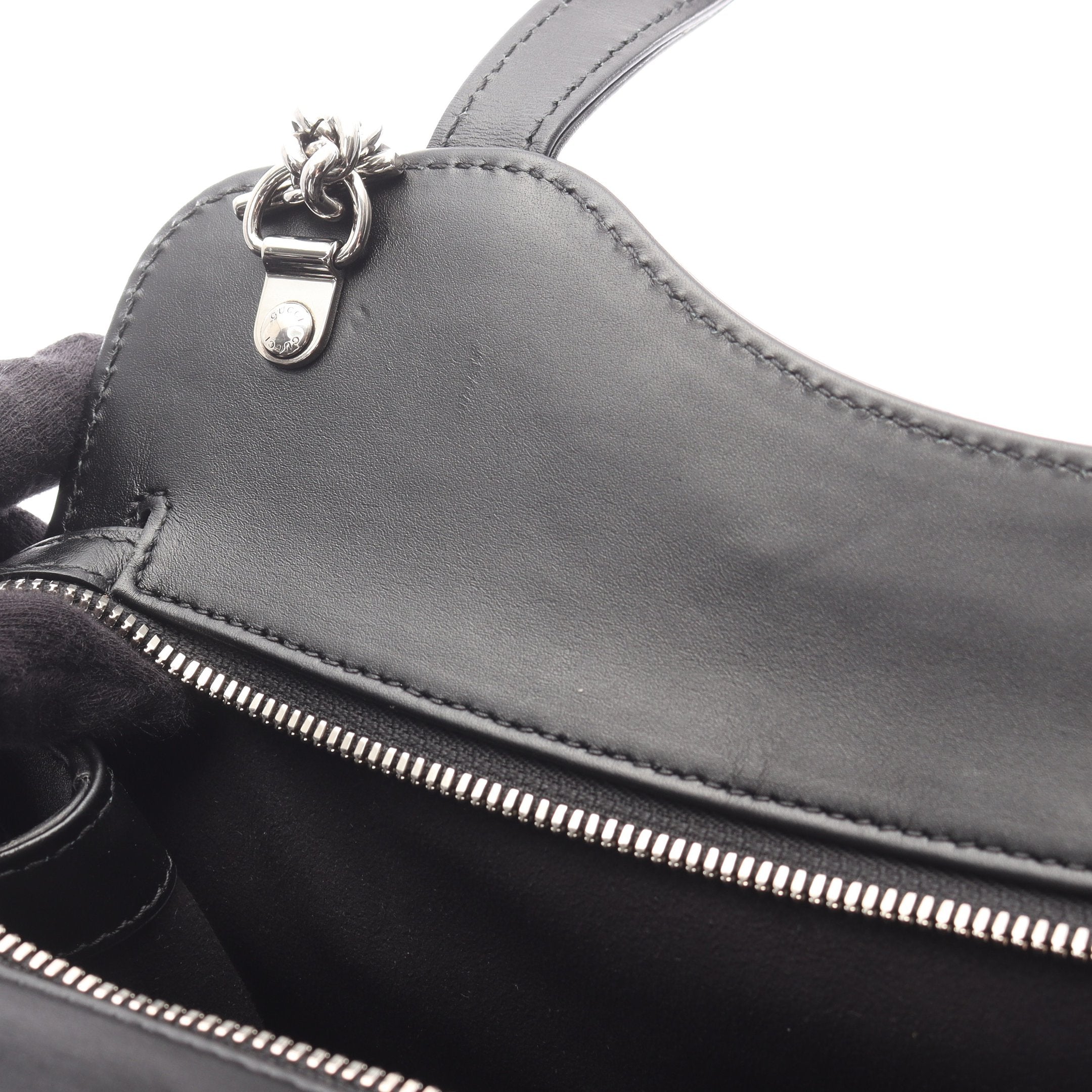 プチGG ハンドバッグ レザー ブラック 2WAY グッチ – RECLO