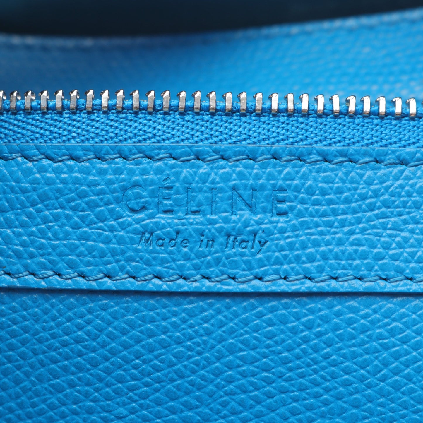 バーティカル スモール カバ ハンドバッグ トートバッグ レザー ライトブルー 2WAY セリーヌ バッグ CELINE