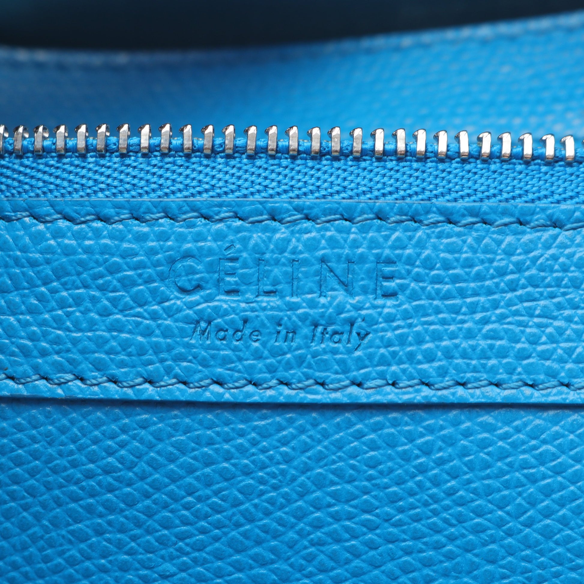 バーティカル スモール カバ ハンドバッグ トートバッグ レザー ライトブルー 2WAY セリーヌ バッグ CELINE