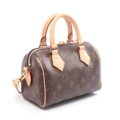 スピーディ バンドリエール 20 モノグラム ベージュ ハンドバッグ PVC レザー ブラウン 2WAY ルイヴィトン バッグ LOUIS VUITTON