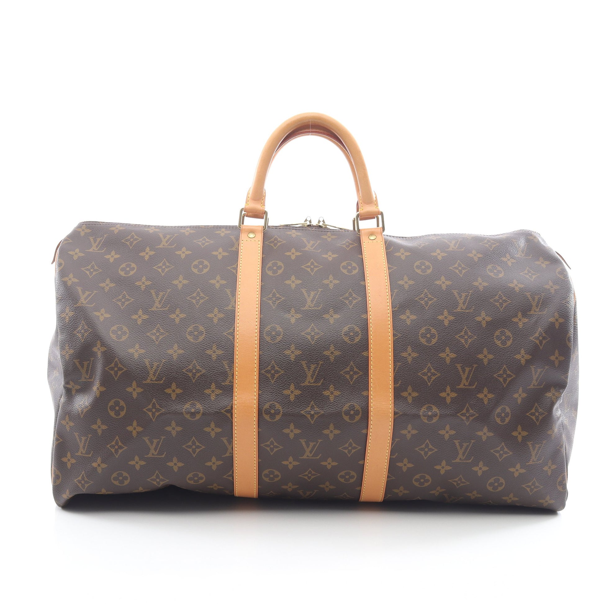 キーポル55 モノグラム ボストンバッグ PVC レザー ブラウン ルイヴィトン バッグ LOUIS VUITTON