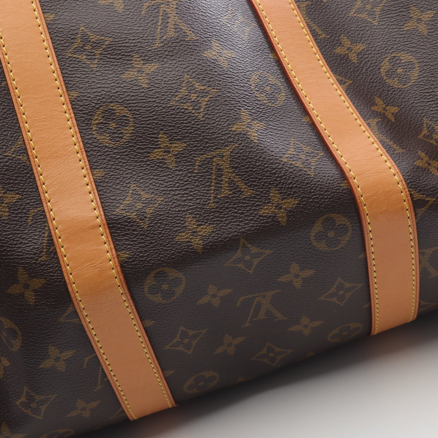 キーポル55 モノグラム ボストンバッグ PVC レザー ブラウン ルイヴィトン バッグ LOUIS VUITTON