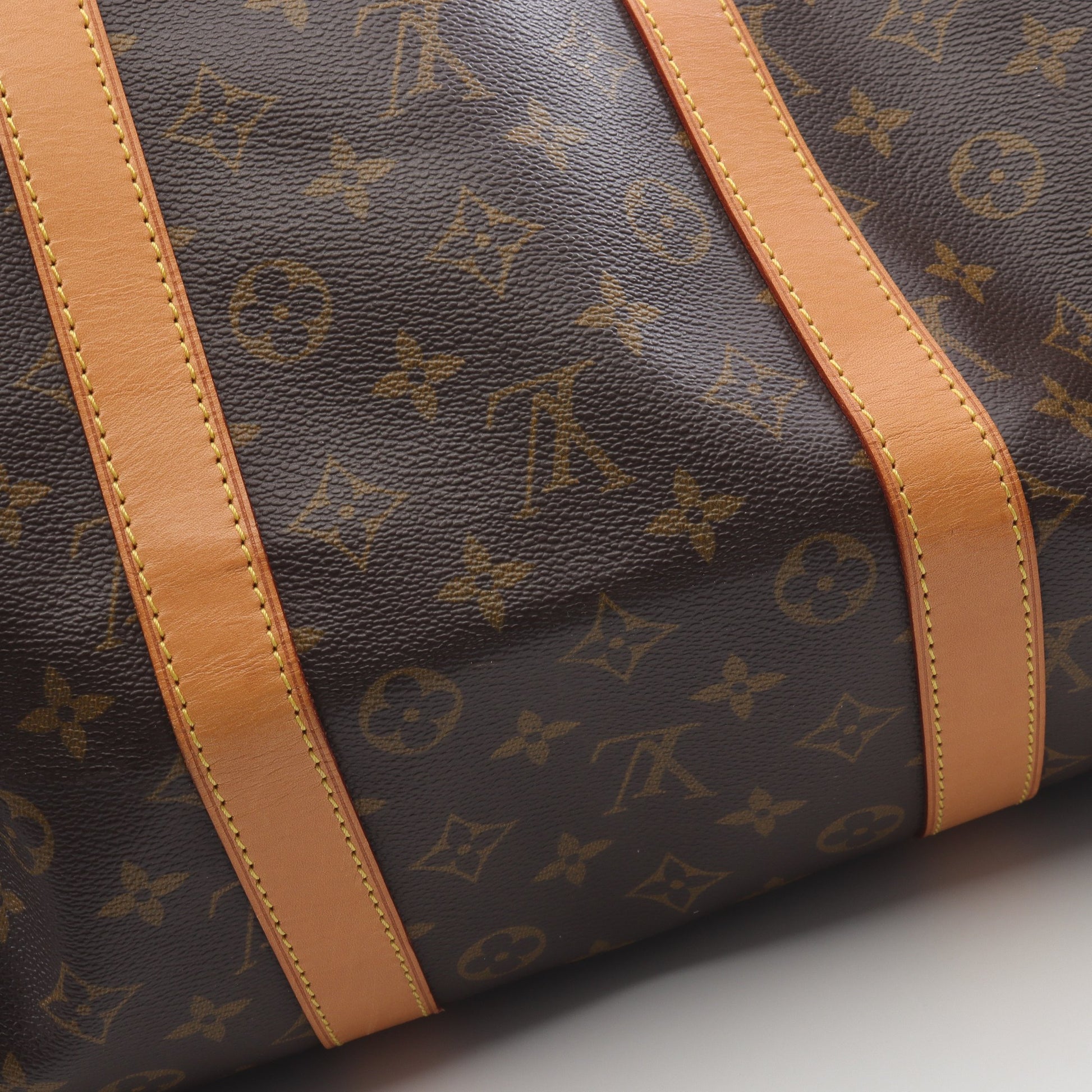 キーポル55 モノグラム ボストンバッグ PVC レザー ブラウン ルイヴィトン バッグ LOUIS VUITTON