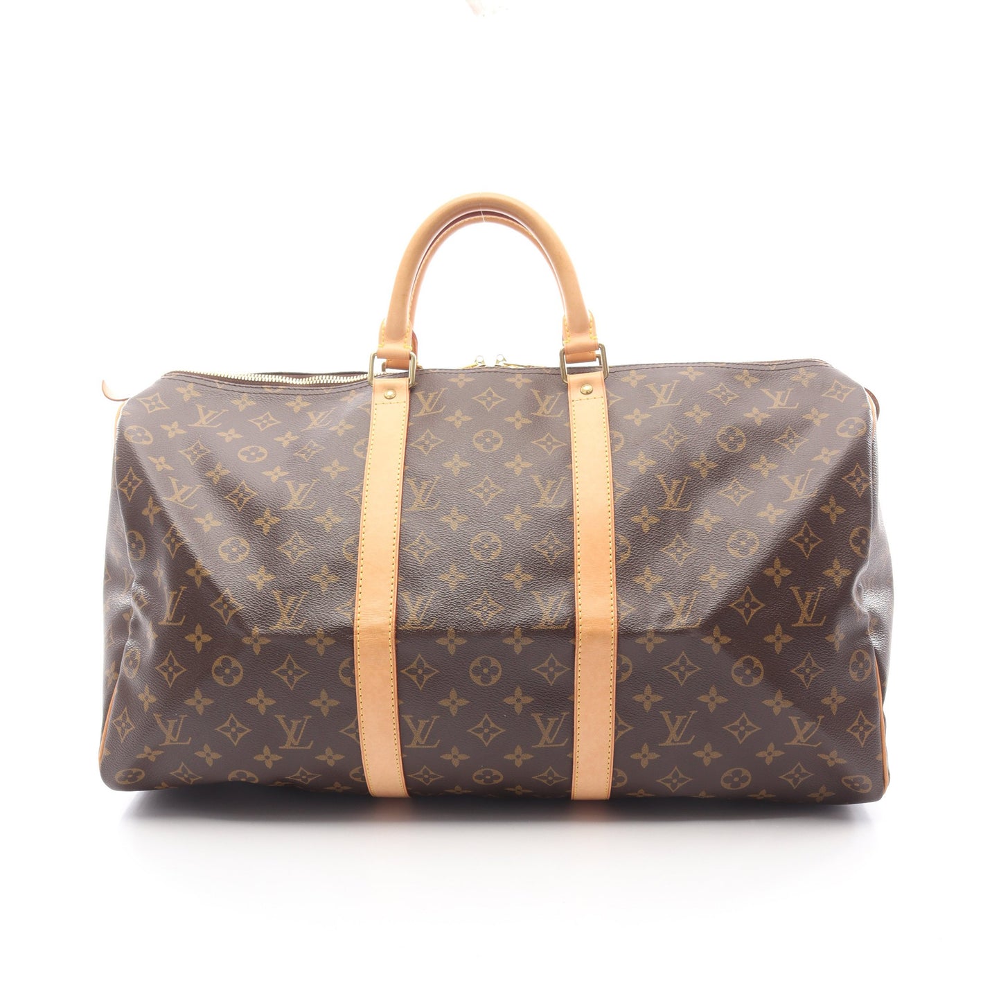 キーポル50 モノグラム ボストンバッグ PVC レザー ブラウン ルイヴィトン バッグ LOUIS VUITTON