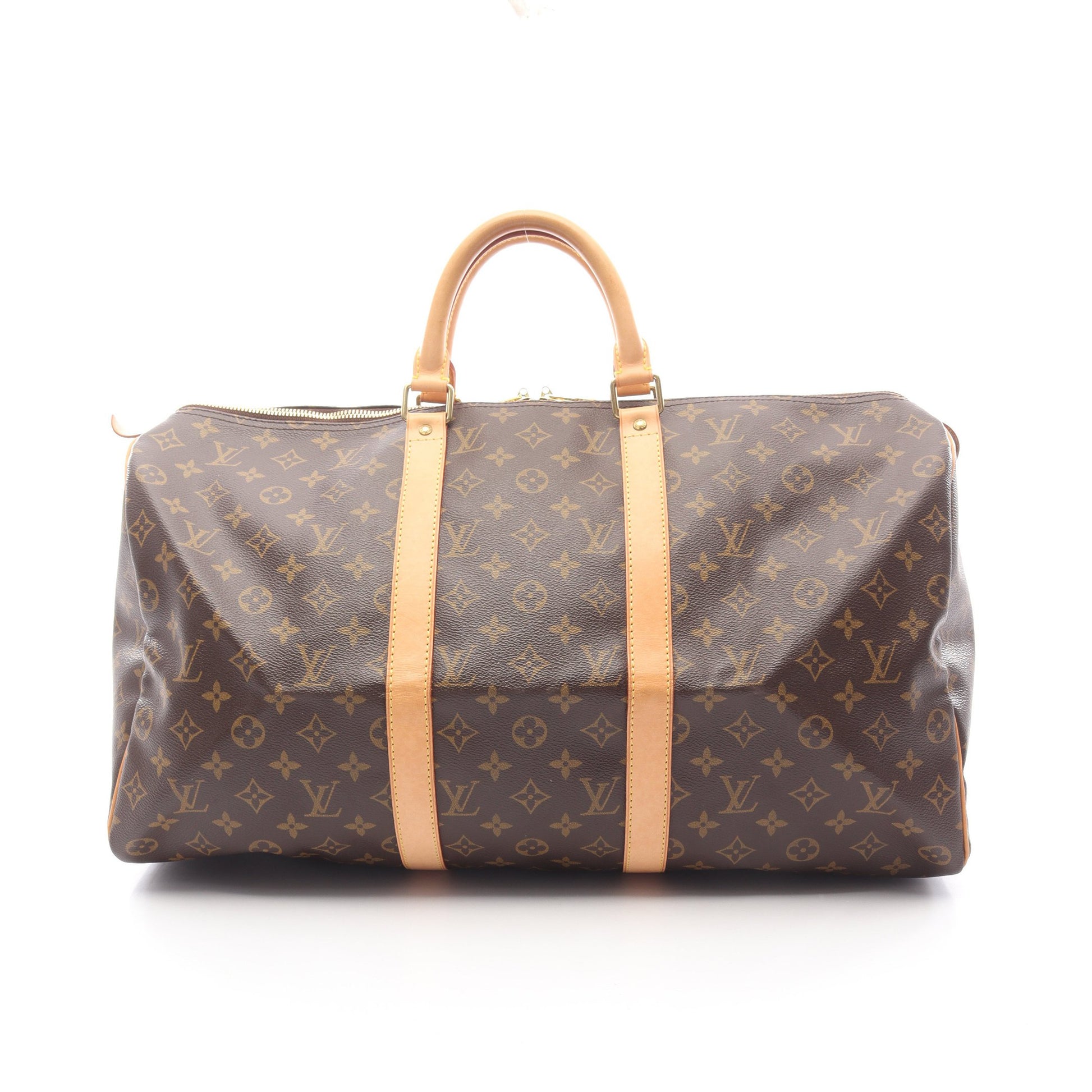 キーポル50 モノグラム ボストンバッグ PVC レザー ブラウン ルイヴィトン バッグ LOUIS VUITTON