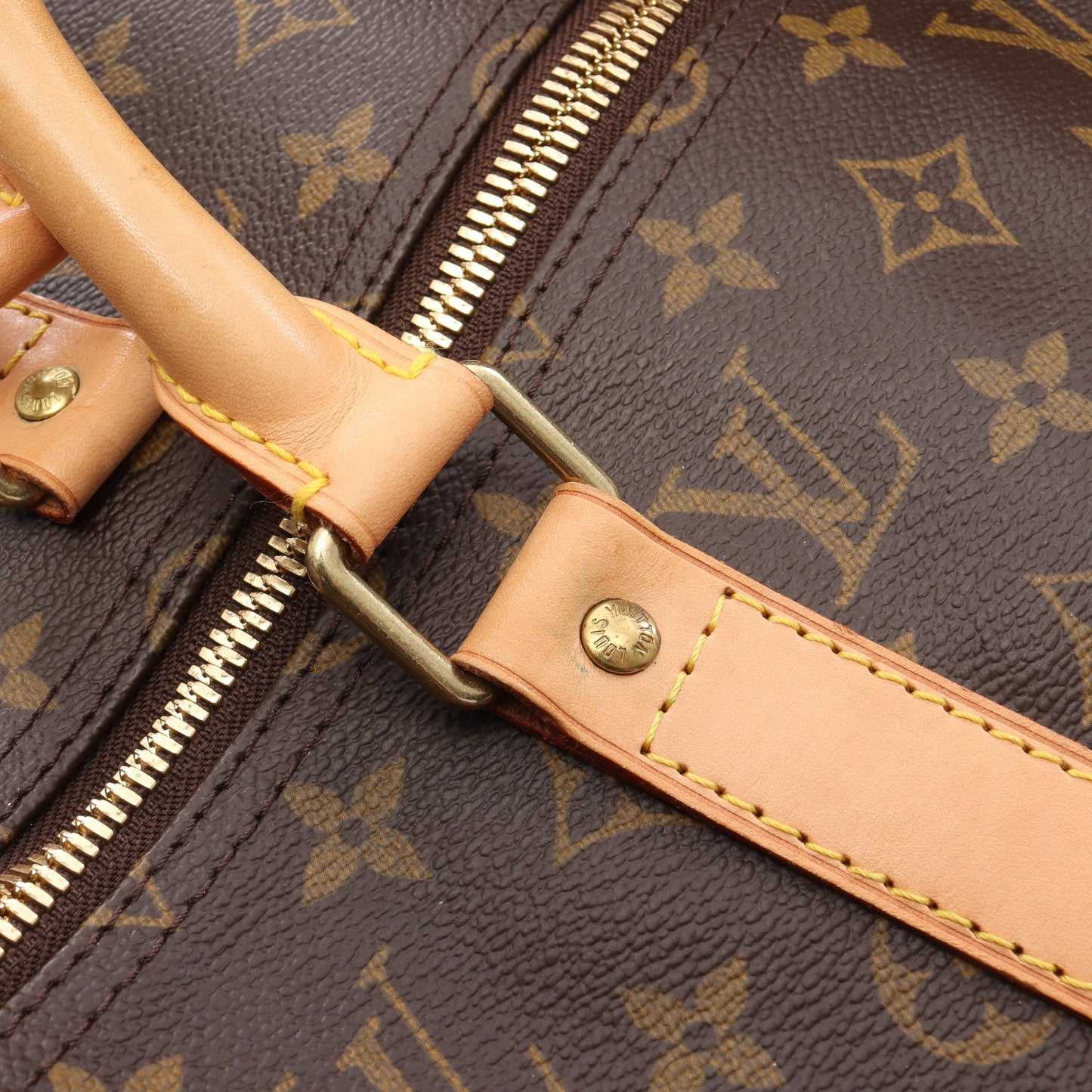 キーポル50 モノグラム ボストンバッグ PVC レザー ブラウン ルイヴィトン バッグ LOUIS VUITTON