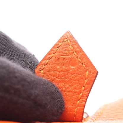 プリュム32 ハンドバッグ トリヨンクレマンス オレンジ ゴールド金具 □B刻印 エルメス バッグ HERMES