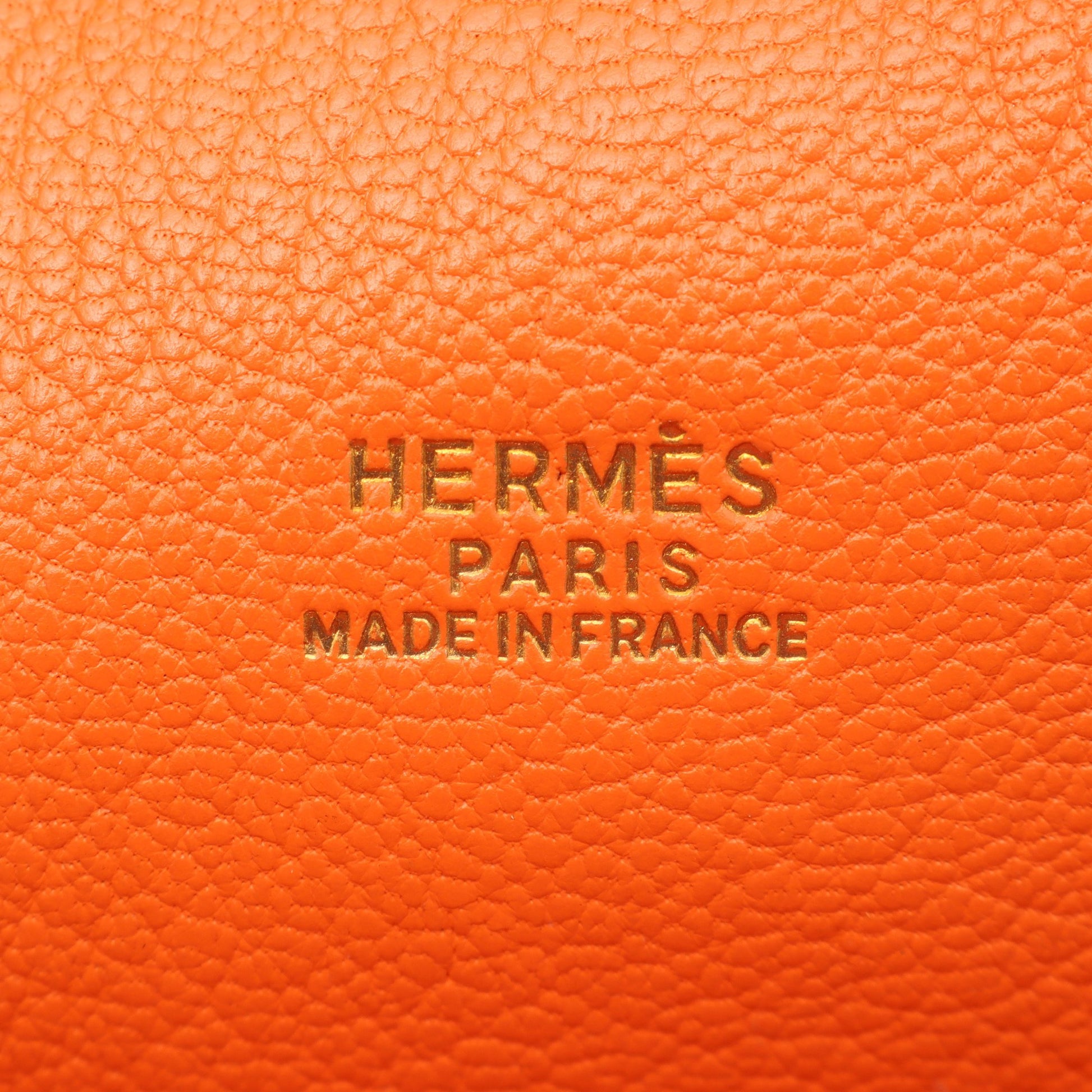 プリュム32 ハンドバッグ トリヨンクレマンス オレンジ ゴールド金具 □B刻印 エルメス バッグ HERMES