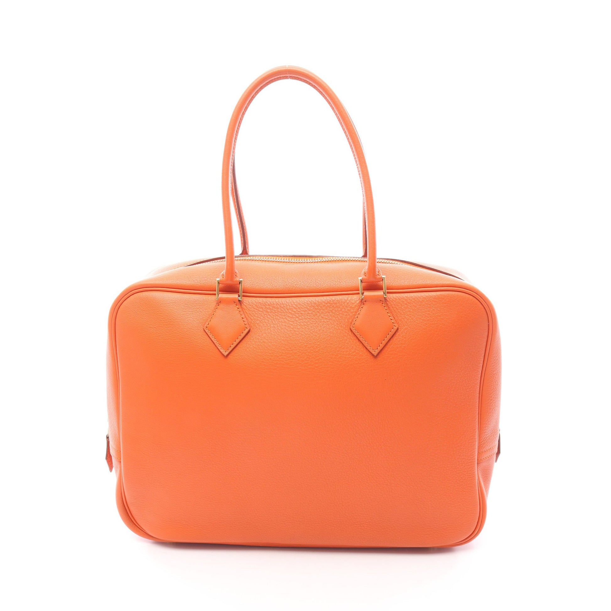 プリュム32 ハンドバッグ トリヨンクレマンス オレンジ ゴールド金具 □B刻印 エルメス バッグ HERMES