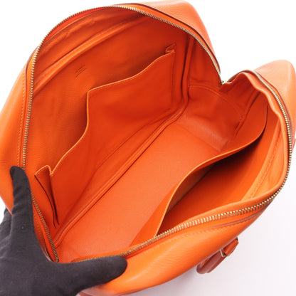 プリュム32 ハンドバッグ トリヨンクレマンス オレンジ ゴールド金具 □B刻印 エルメス バッグ HERMES