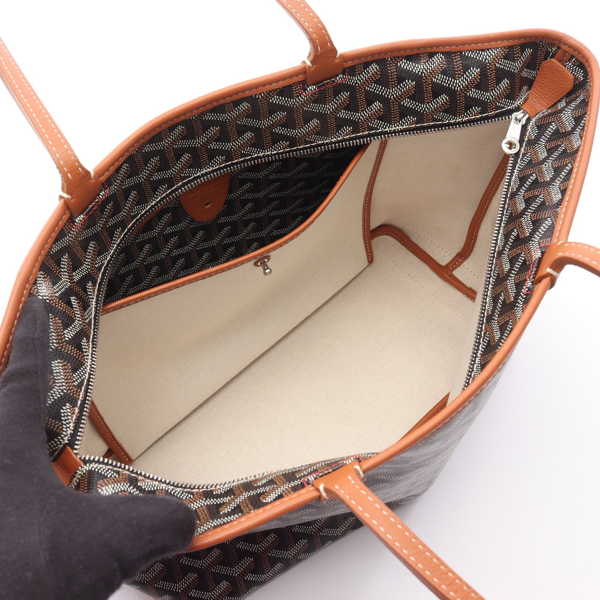 アルトワPM ハンドバッグ トートバッグ コーティングキャンバス レザー ブラック ブラウン ゴヤール バッグ GOYARD
