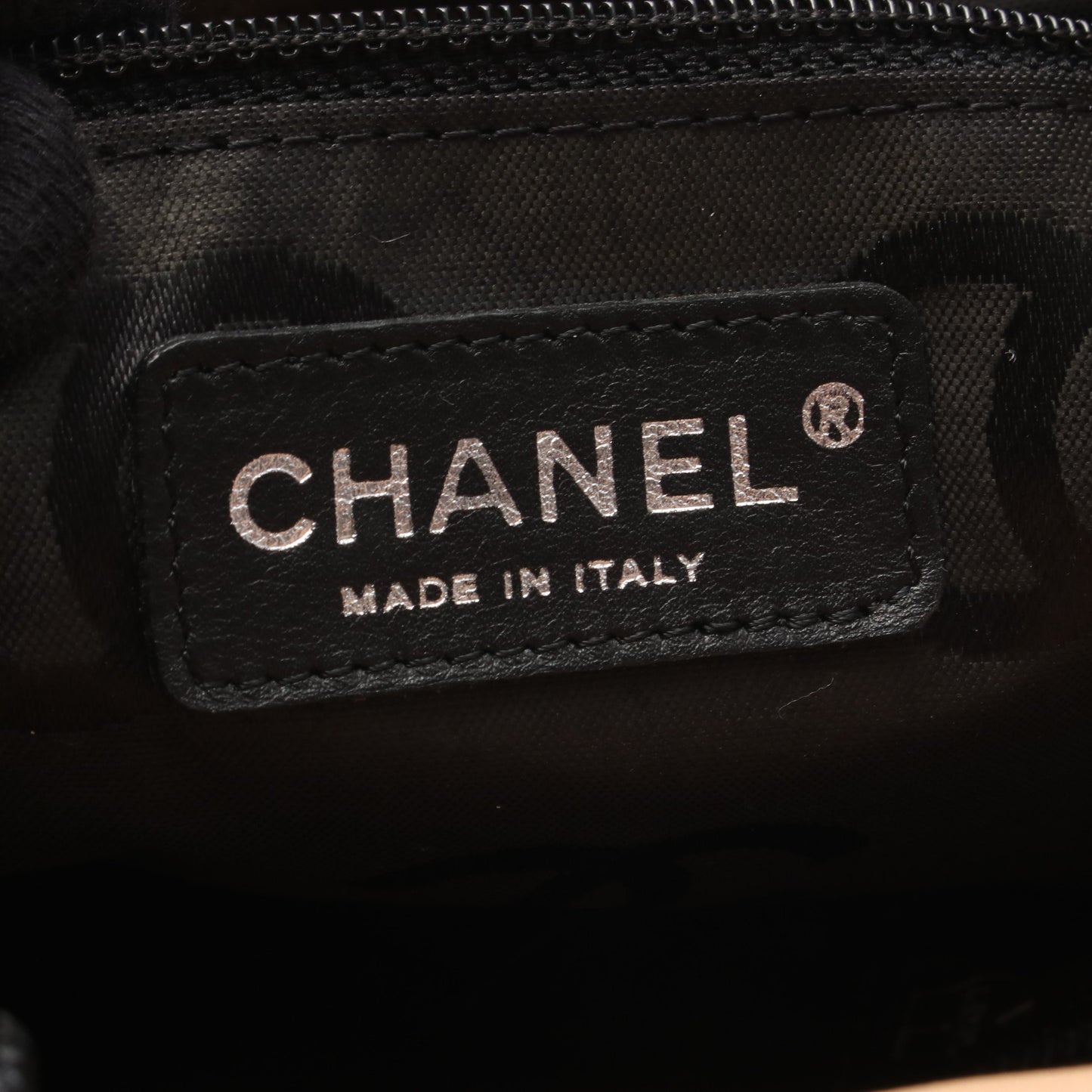 カンボンライン ミディアム ハンドバッグ トートバッグ レザー ピンクベージュ ブラック シルバー金具 シャネル バッグ CHANEL