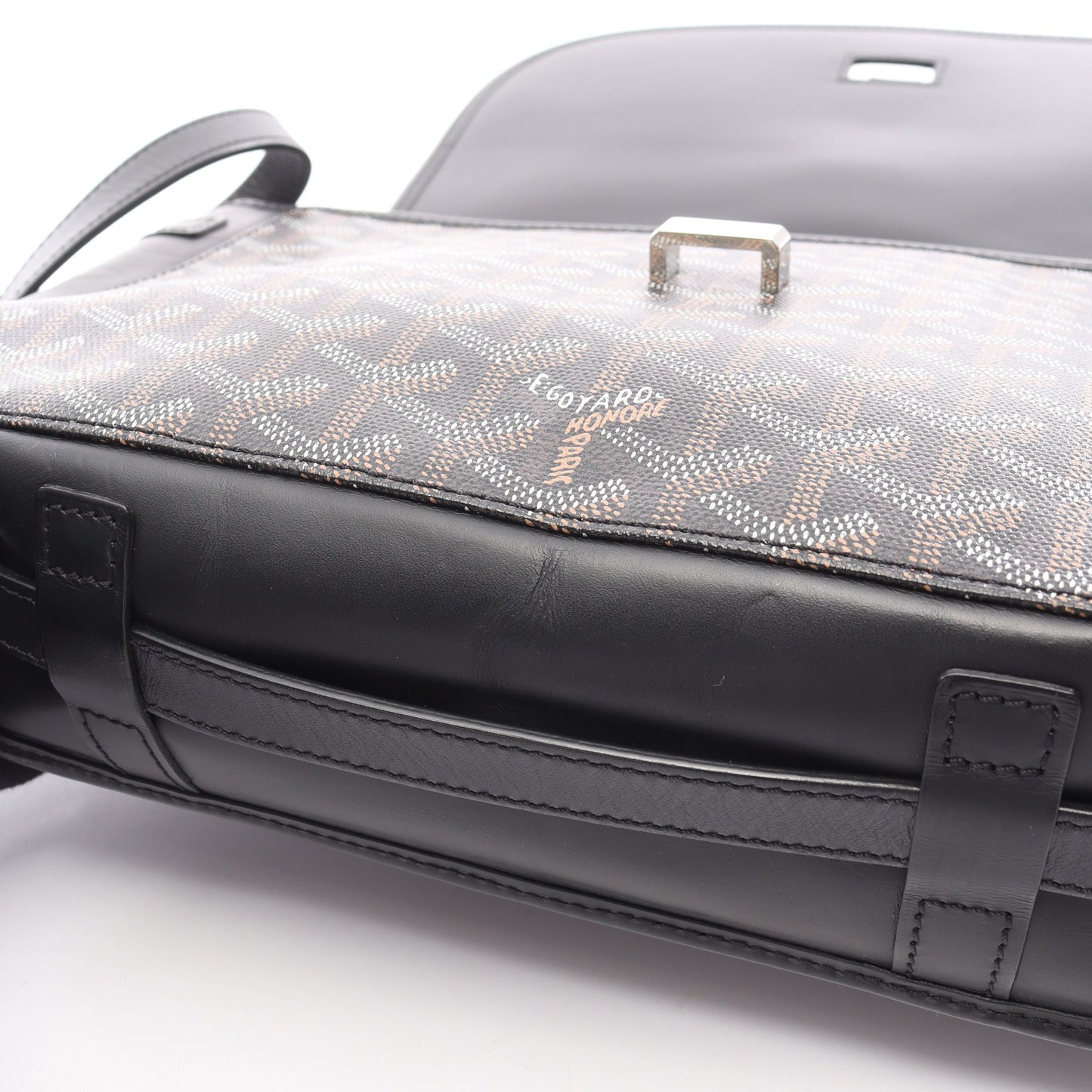 ベルヴェデーレMM ショルダーバッグ コーティングキャンバス レザー ブラック マルチカラー ゴヤール バッグ GOYARD